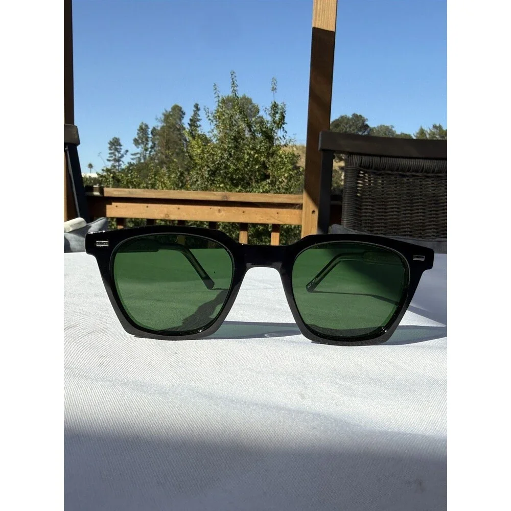 SPITFIRE 'BC2' - BLACK  GREEN SHADES SUNNIES 100% UVA/UVB SAFE LENSES